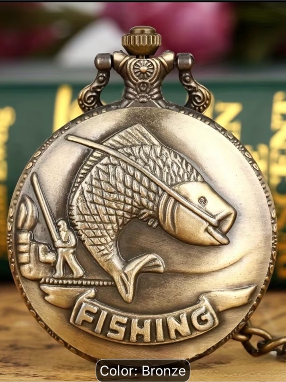 Fishing 🐟 Pocket Watch Fisherman Gift Fish